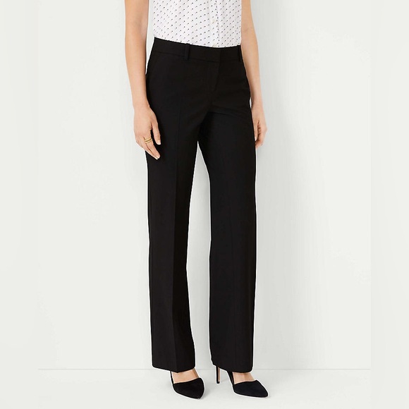 Ann Taylor The Tall Trouser Pant In Seasonless Stretch Curvy Fit Core Black 2T - Picture 1 of 6